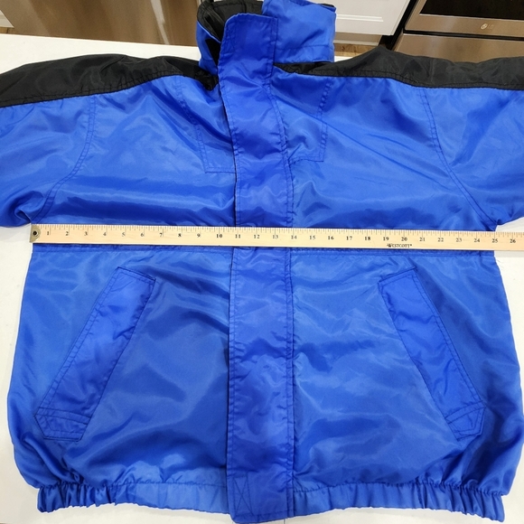 Vintage Marlboro Unlimited Jacket Mens Medium Blue Windbreaker Full Zip Hooded - Picture 11 of 12